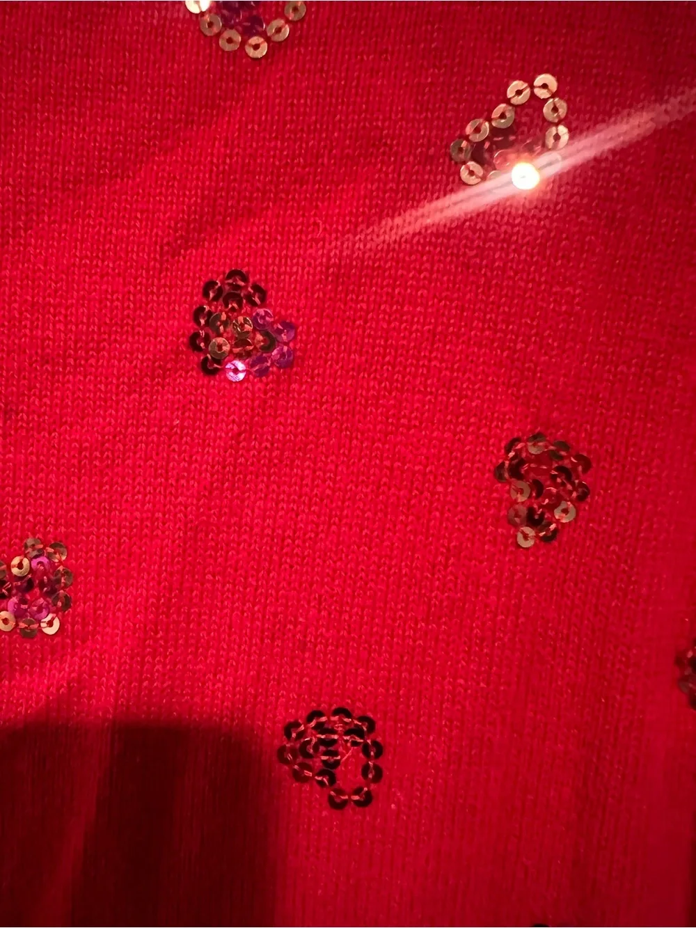 GapKids Red Sequin Heart Sweater Dress